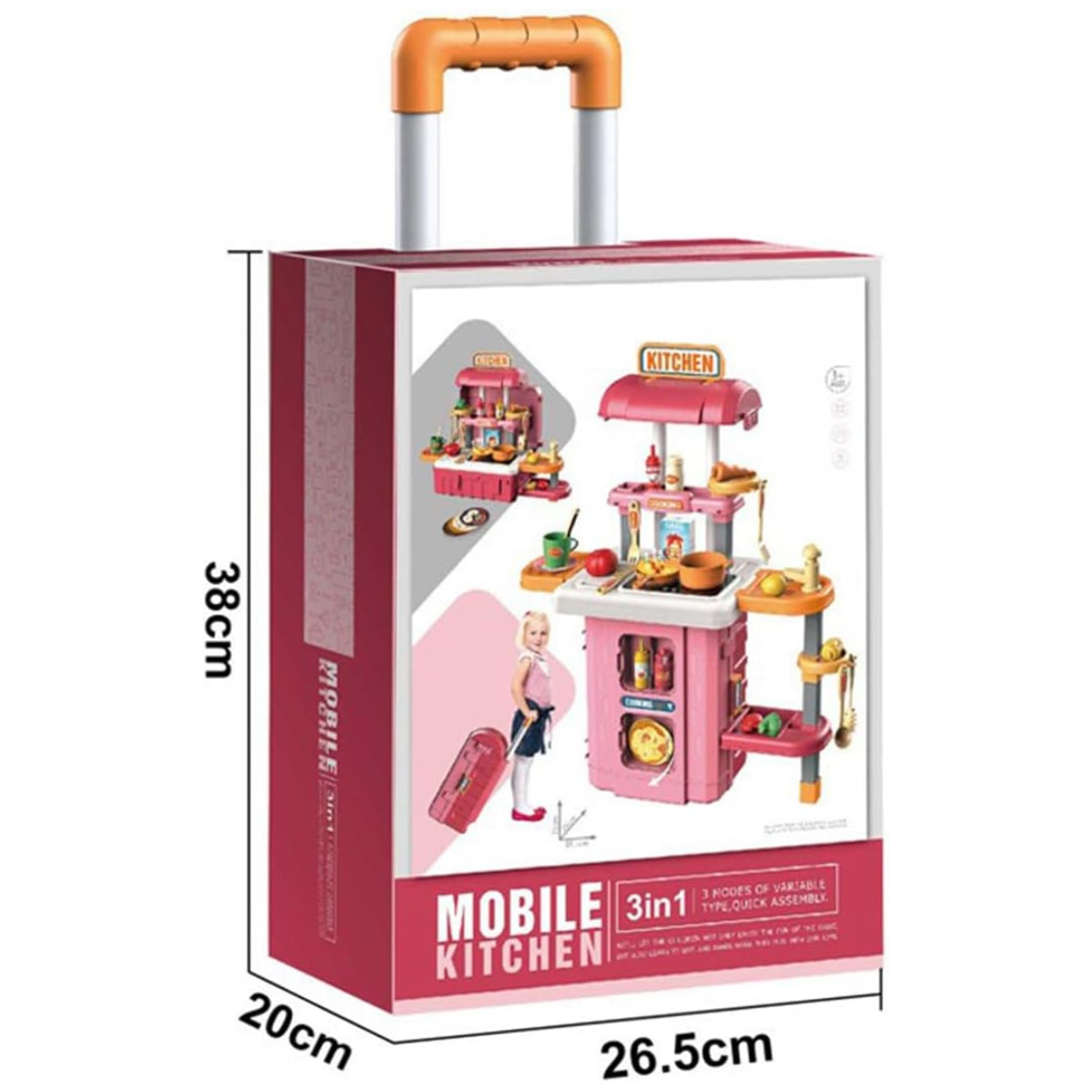 Maleta Juguete 2 en 1: Cocina Móvil Niña