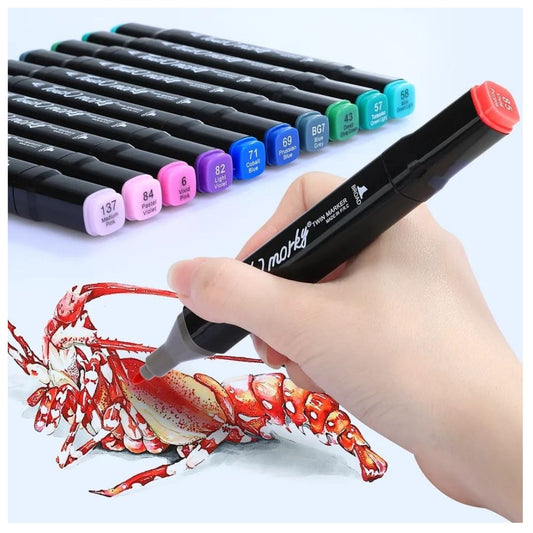 Marcadores Plumones Doble Punta 168 Colores