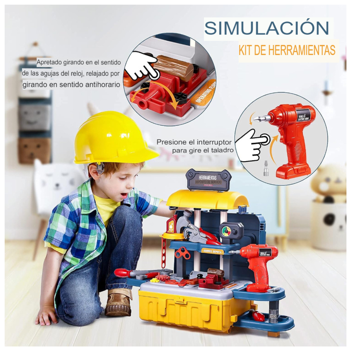 Maleta Juguete 2 en 1: Mesa de Herramientas
