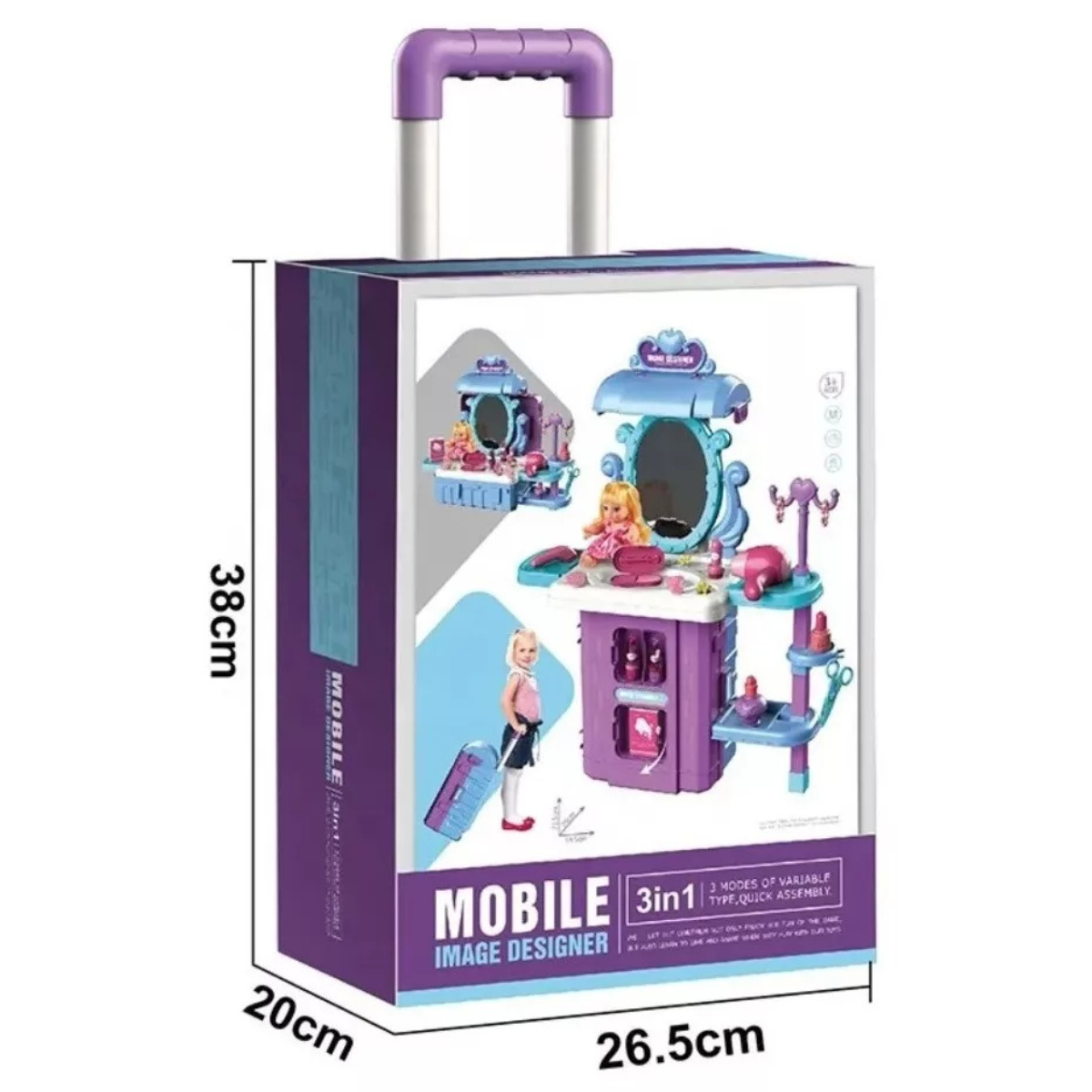 Maleta Juguete 2 en 1: Mesa Maquilladora