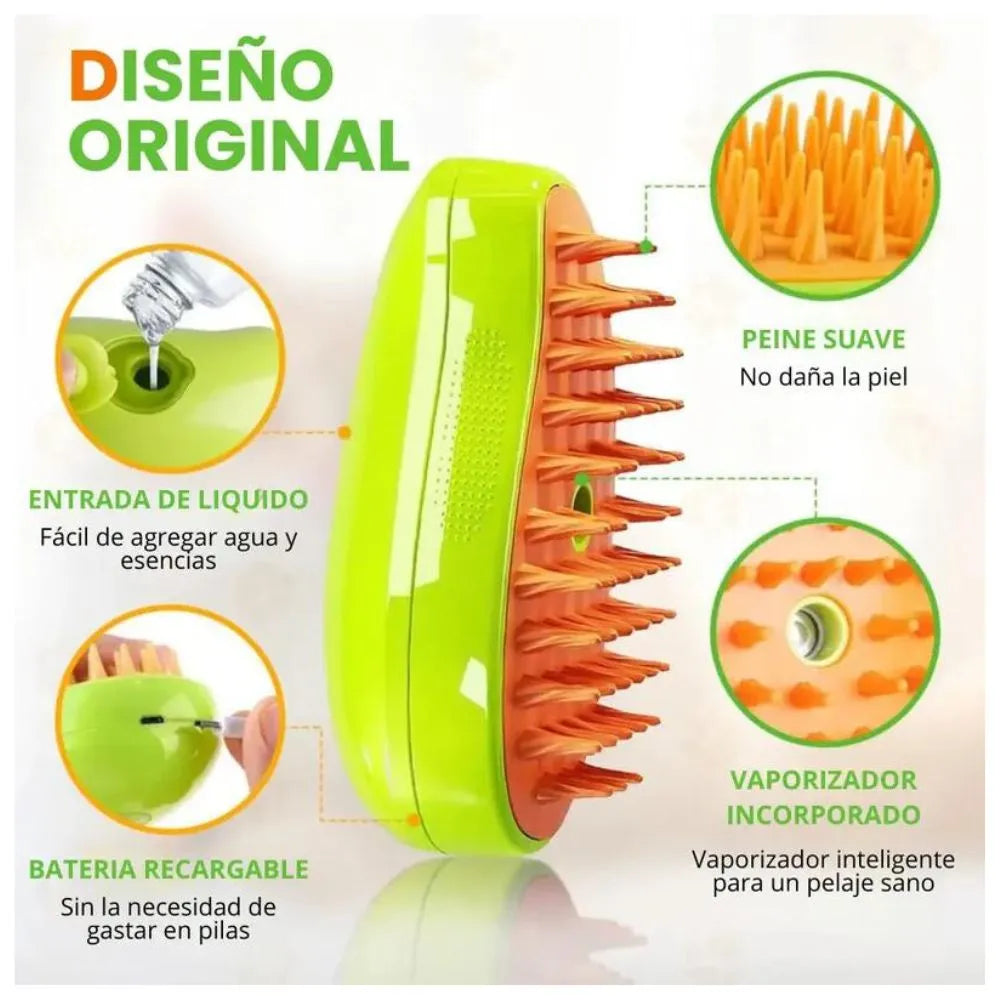 Cepillo Vaporizador de Mascota